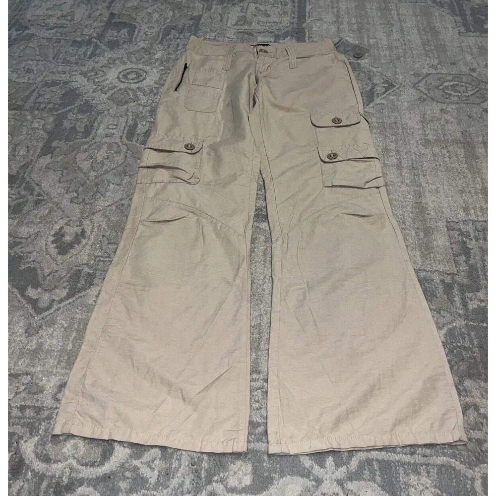 New Duck‎ Head Jeans Co Junior Womans Sz 3 Beige Cargo Pants Cotton Blend